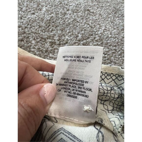 Floreat For Anthropologie Pierre Ivory & Black Dress with Pocket’s Size 8 - Picture 11 of 11